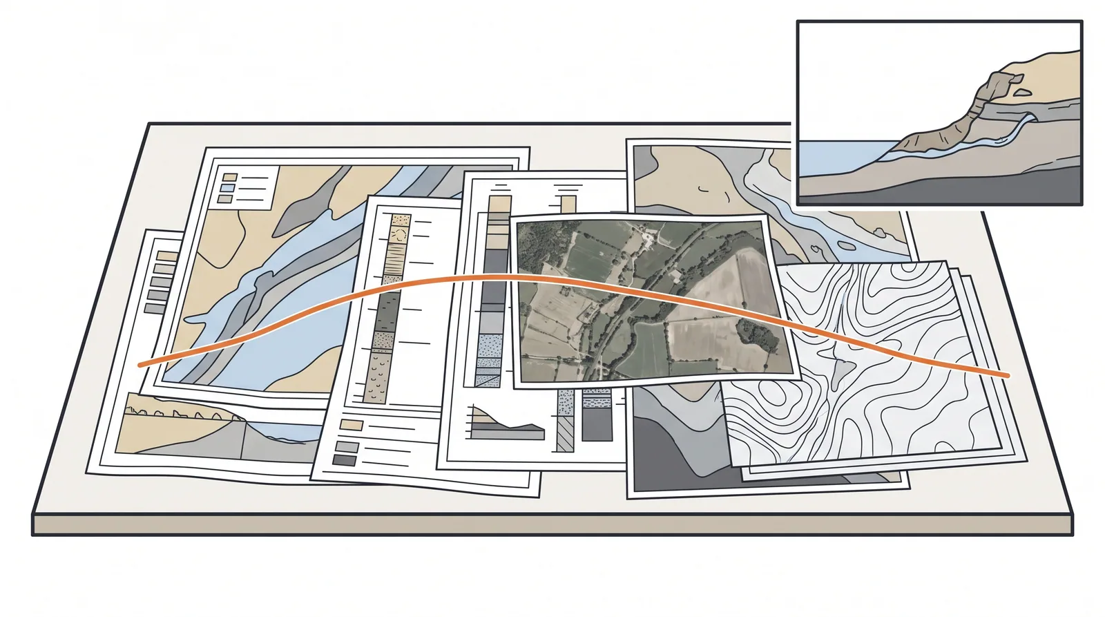 Desk study and walkover survey — concept diagram