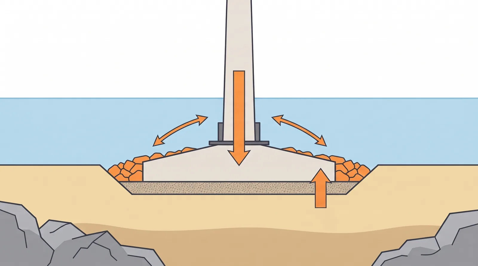 Gravity base foundations — concept diagram