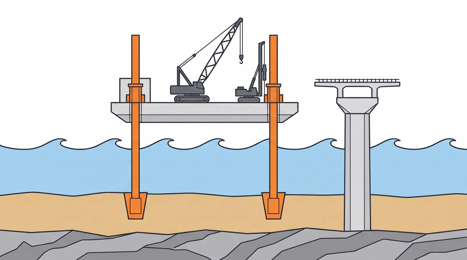 Jack-up platforms — concept diagram