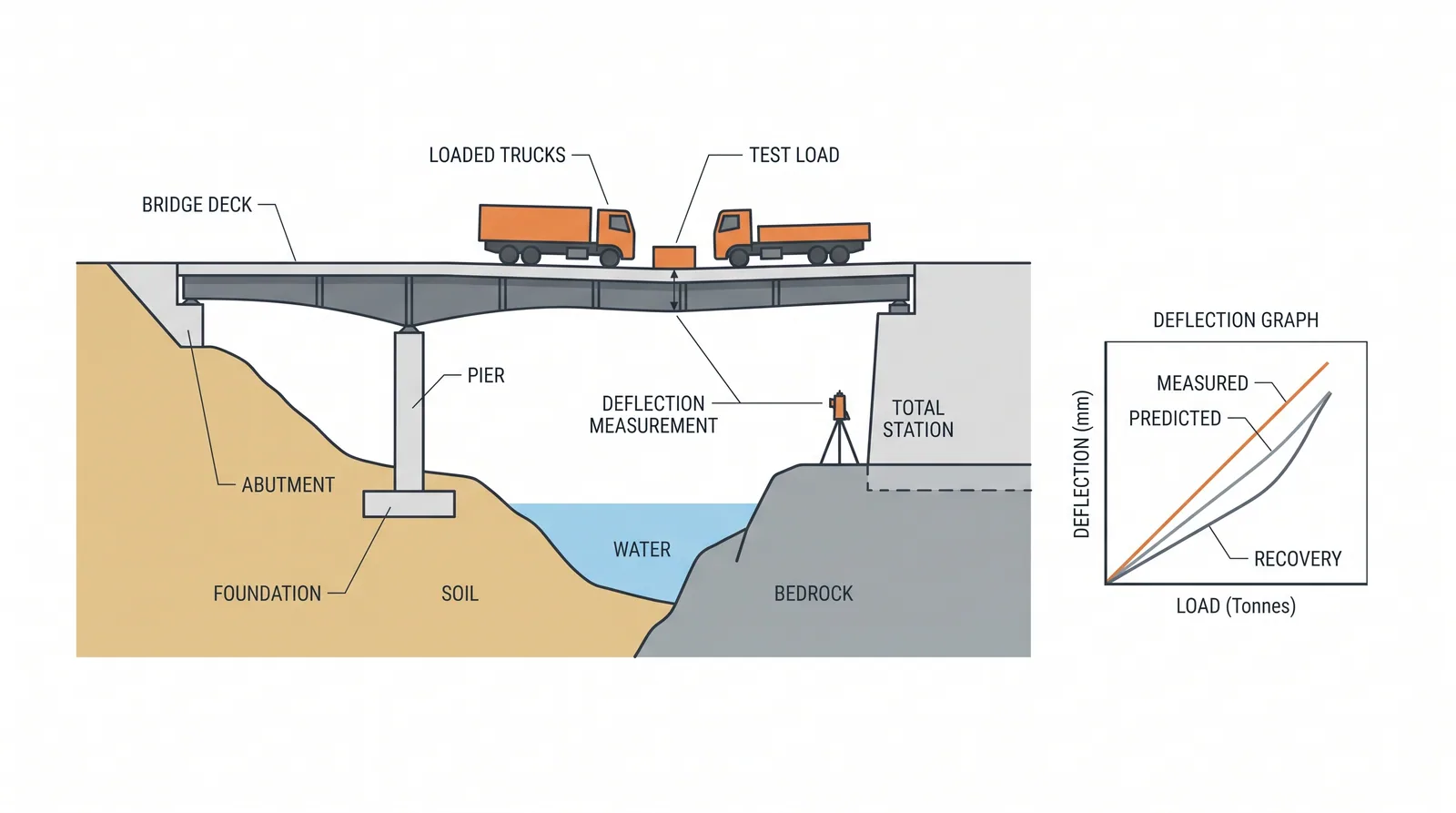 Load testing, inspection and handover — concept diagram