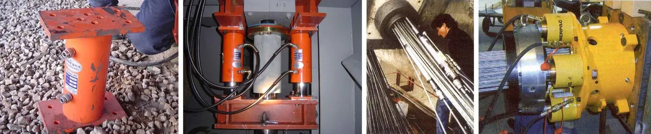 Cable stressing jacks